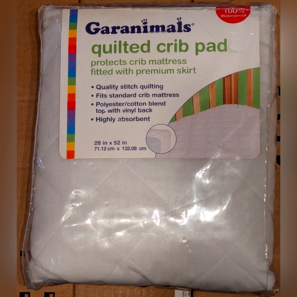 Garanimals Quilted Crib Pad - White